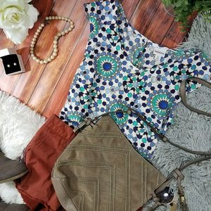 Merona Geometric Floral Print sleeveless Tank Top